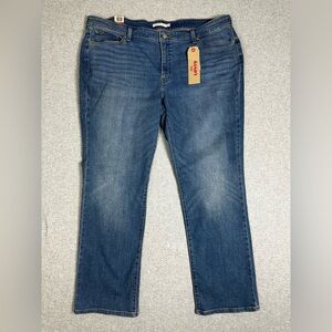 Levis 414 Jeans‎ Womens 24W Mid Rise Straight Stretch Denim Comfortable Classic